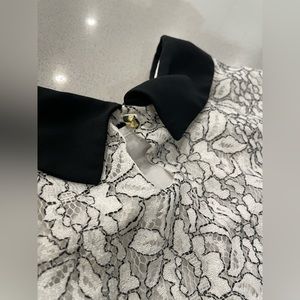 Size:SP Black & white blouse top